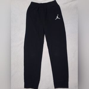 Jordan Kids Black Sweatpants with White Logo